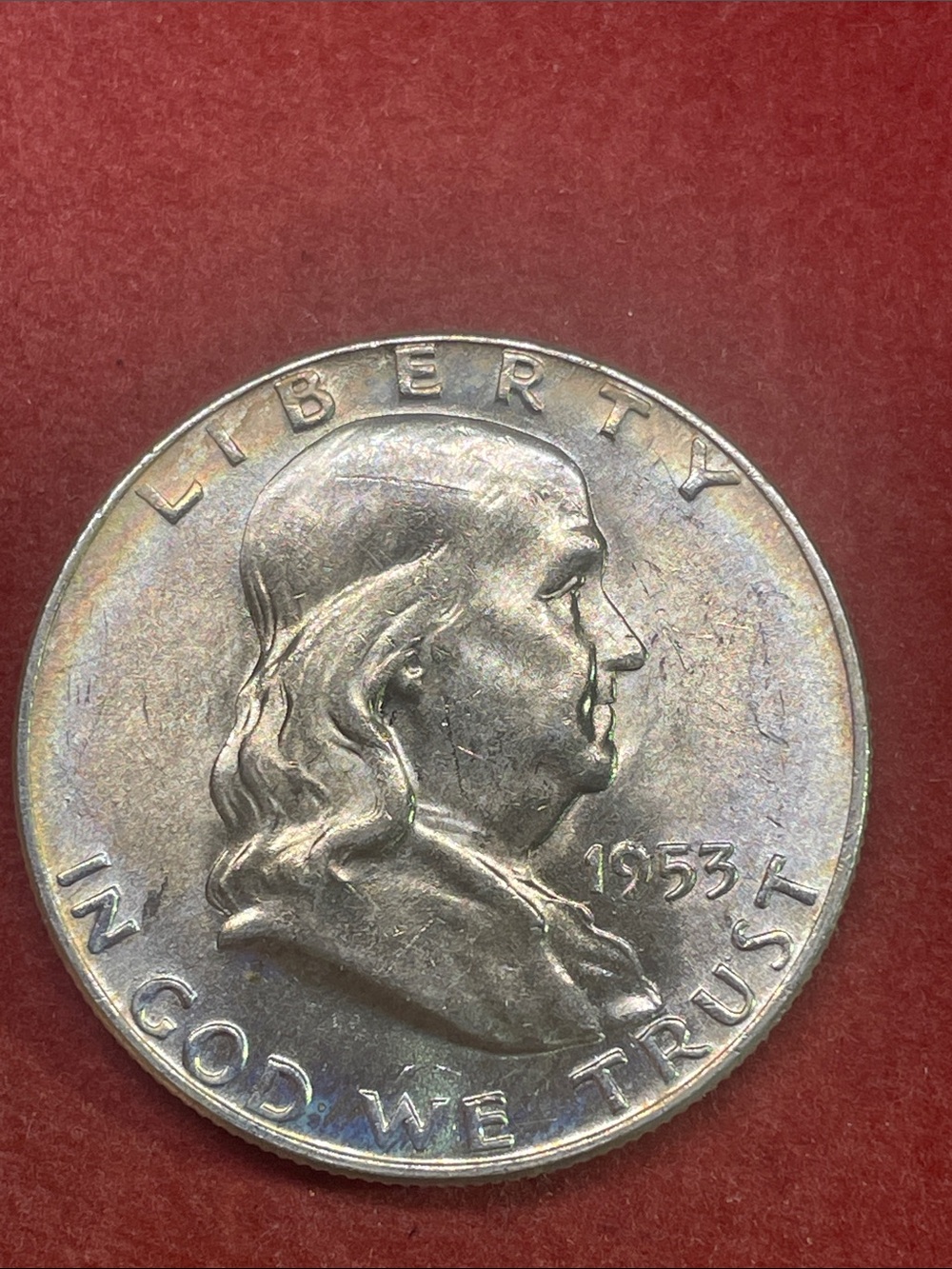 1953 Franklin Half Dollar Brilliant Uncirculated 90% Silver